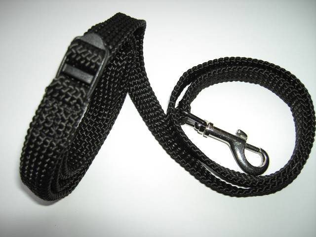DOPPEL-F�HRLEINE FLACH VON DOGSLINE� HANDGEFERTIGT 200 CM  FLACHFLECHTSEIL � 18 MM